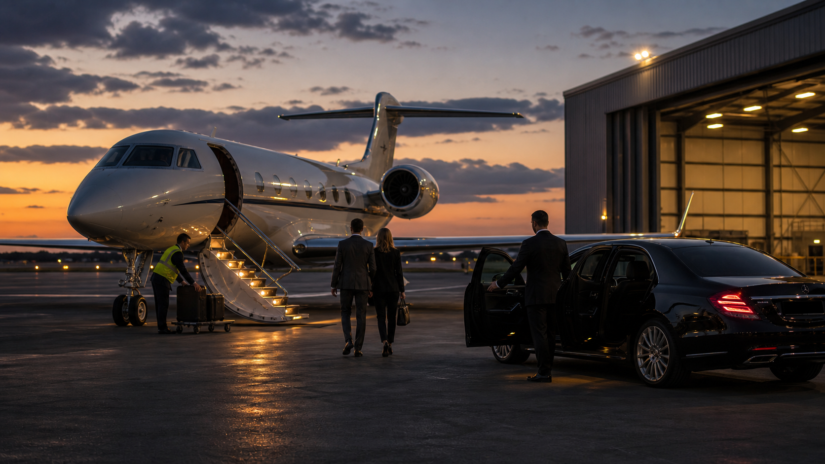 Private jet handling transfer service