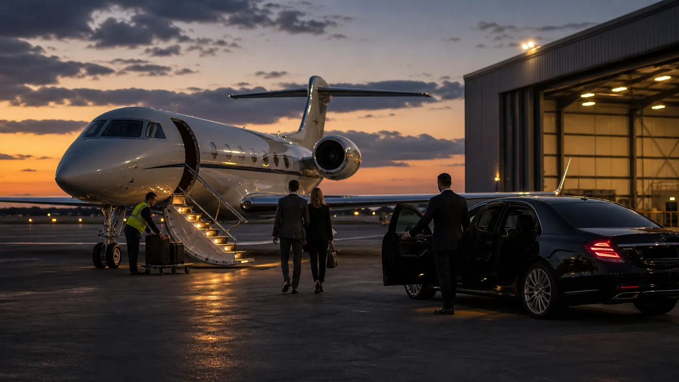 Private jet handling transfer service